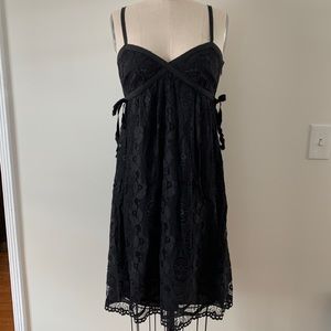 Anna Sui black lace dress size 2
